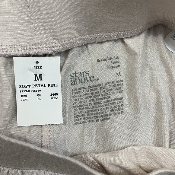 NWT Stars Above Target Brand Pink Petal Rose Pajama Shorts Women's Medium - Picture 3 of 4